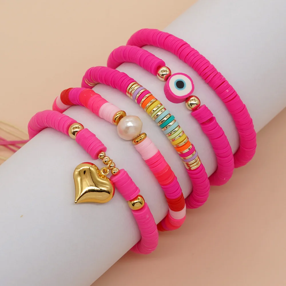 Jc Crystal 2024 Women Pink Fashion Custom Evil Eye Bracelet Adjustable ...