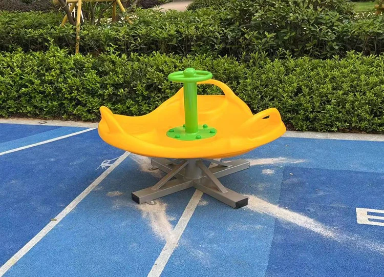 New design kids seesaw seat kindergarten carousel indoor and outdoor playground equipment
