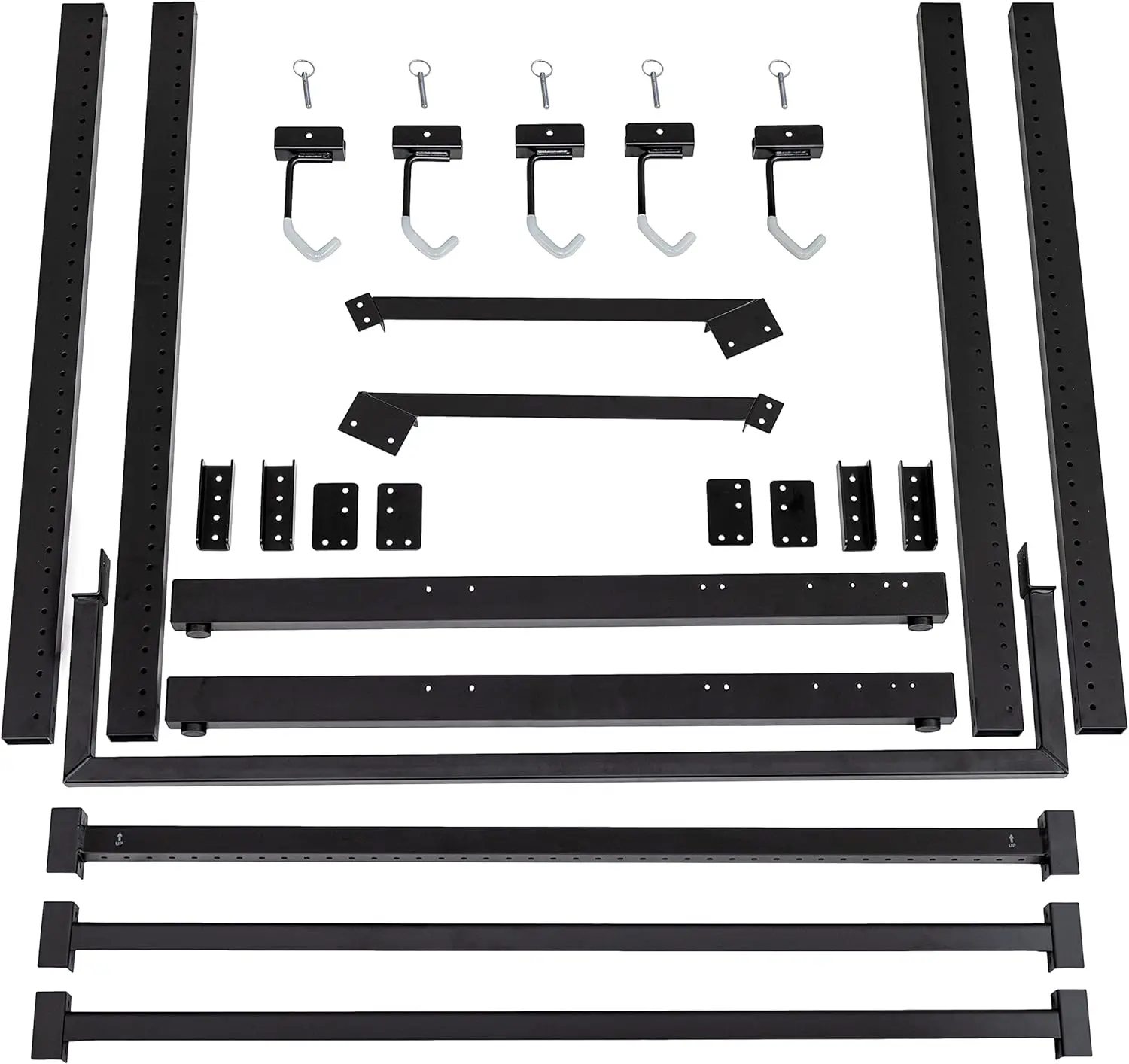 Lezbanz Freestanding Bike Storage Rack For 5 Bikes, 52" Wide Steel Vertical Bike Rack With 5