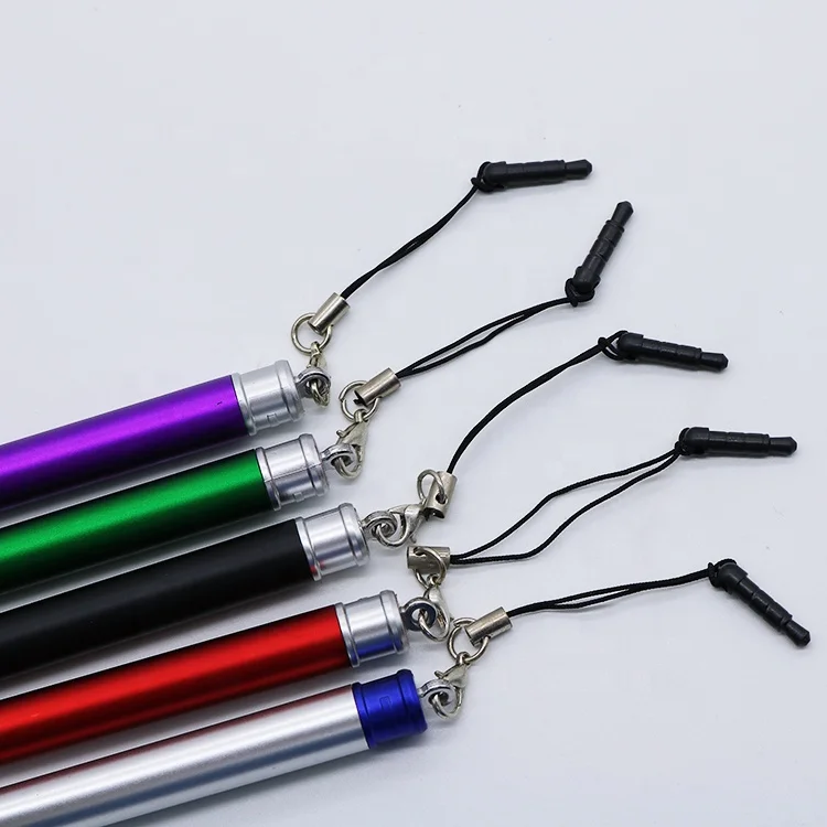 Mini Plastic Touch Screen Custom logo Stylus Pen With Chain