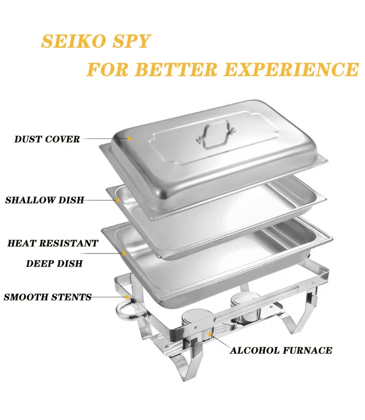 Wholesale Indian Chaffing Dish Rectangle Electric Buffet Food Warmer