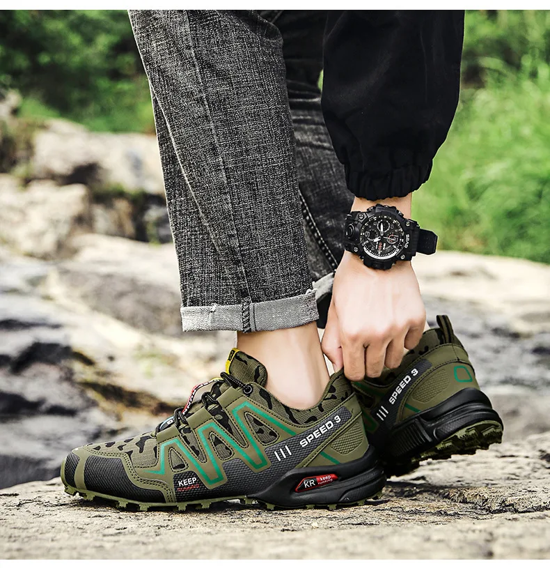 Designer Outdoor Fashion Safety Waterproof Camouflage Sneakers Men's ...