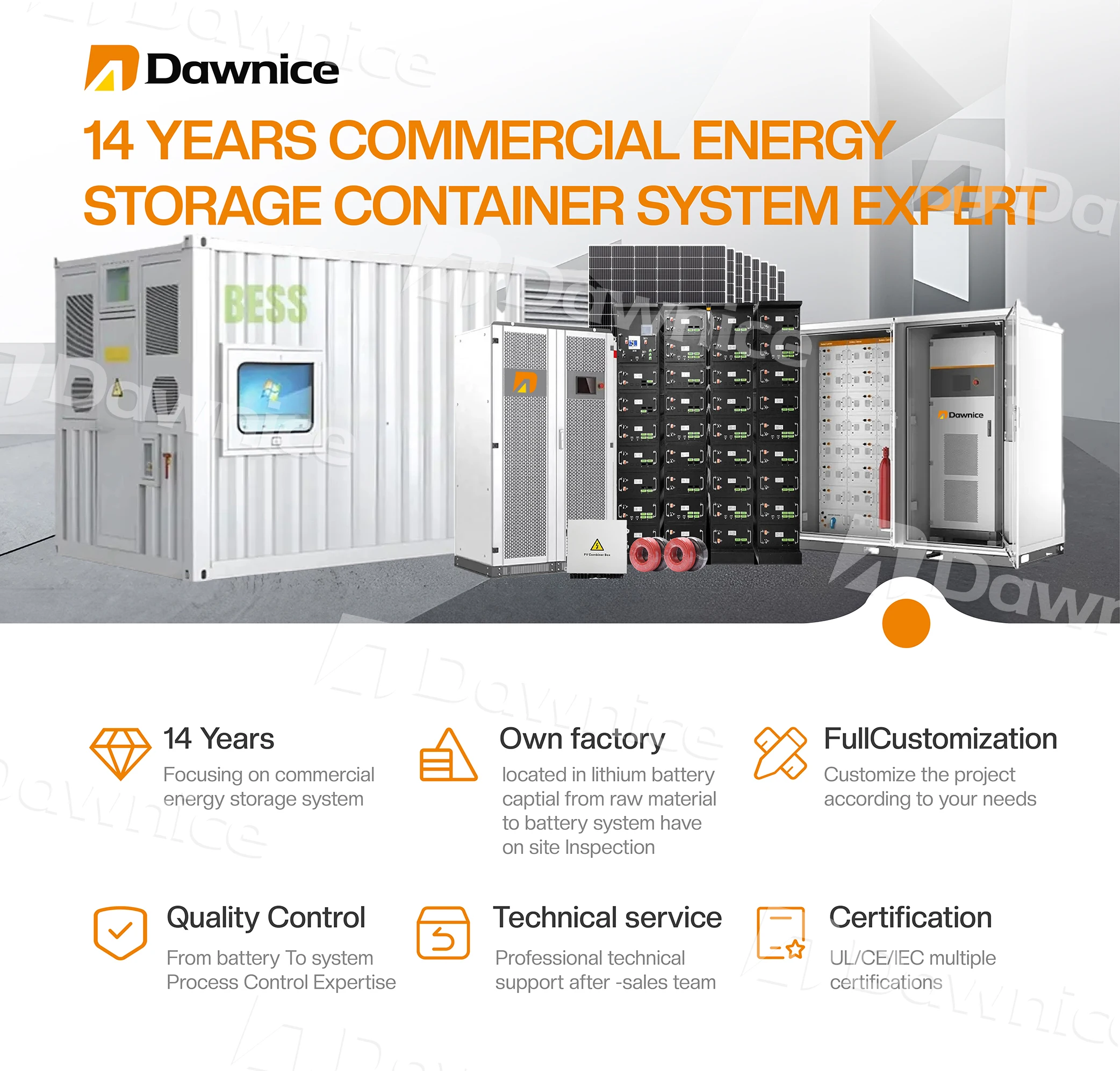 40FT ESS Solar Batteries Container LiFePO4 200kWh Commercial Hybrid ...