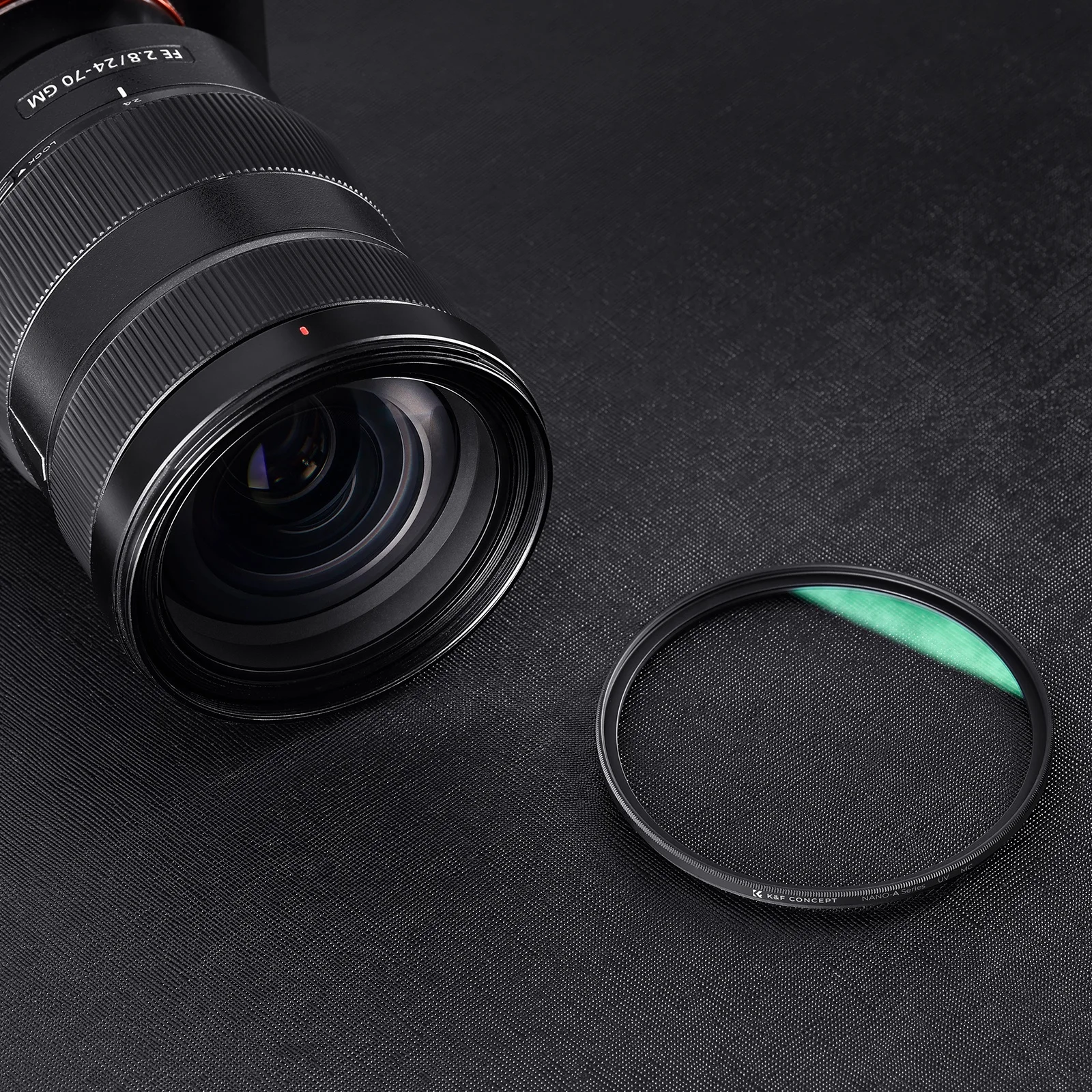 K&F Concept Slim Multilayer Green MCUV Filter 55mm Photography Star Filter Uv Camera Lenses