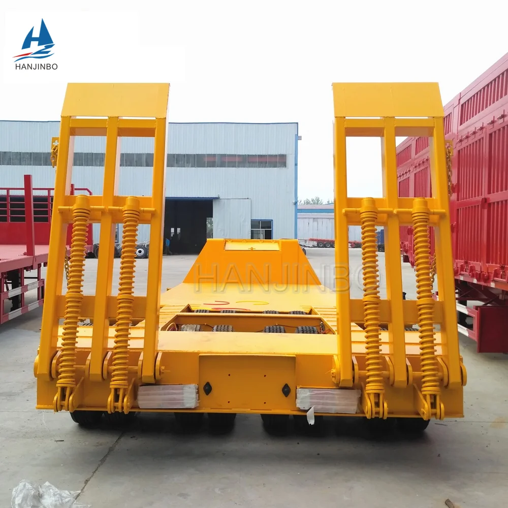 Lowboy 6 Axle 120 Ton Heavy Cargo Container Loader Lowbed Semi Trailer Truck