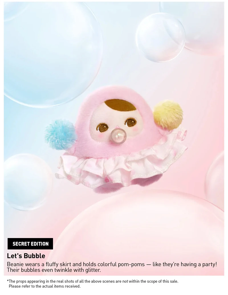 Popmart PUCKY BEANIE BUBBLE up SERIES - Cute Plush Dolls