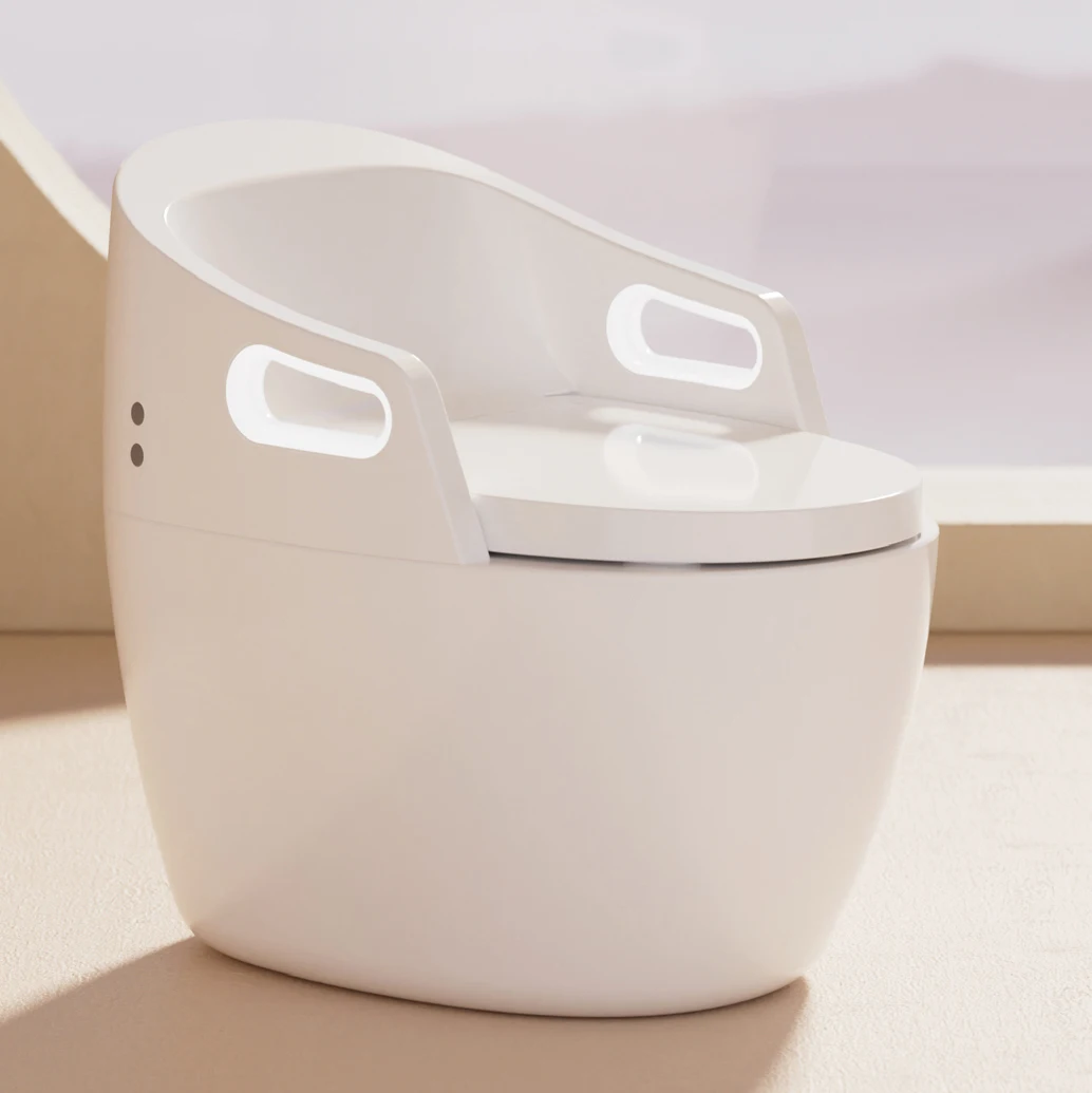 New style automatic sensor flush intelligent bidet toilet electric commode smart toilet with handrail design