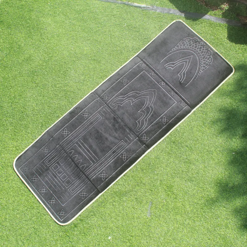 Embossed Portable Prayer Mat With Backrest For Muslims_voghion.com