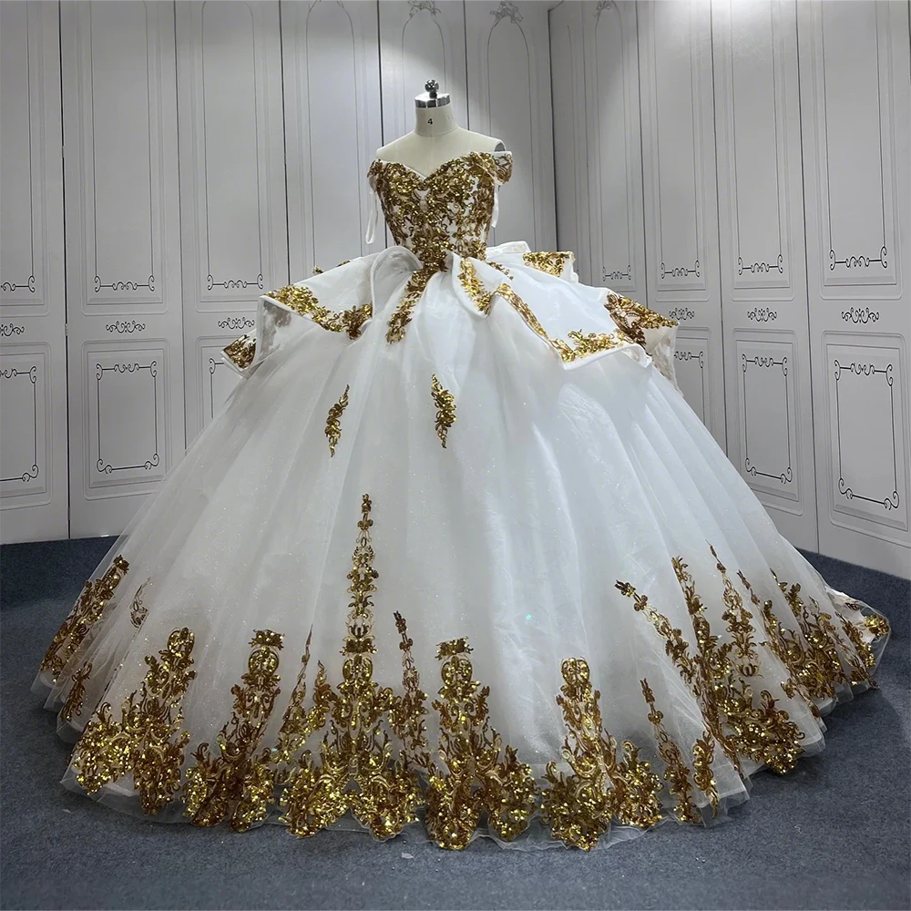 Jancember LSMU45 Ball Gown - Elegant White Lace Wedding Dress