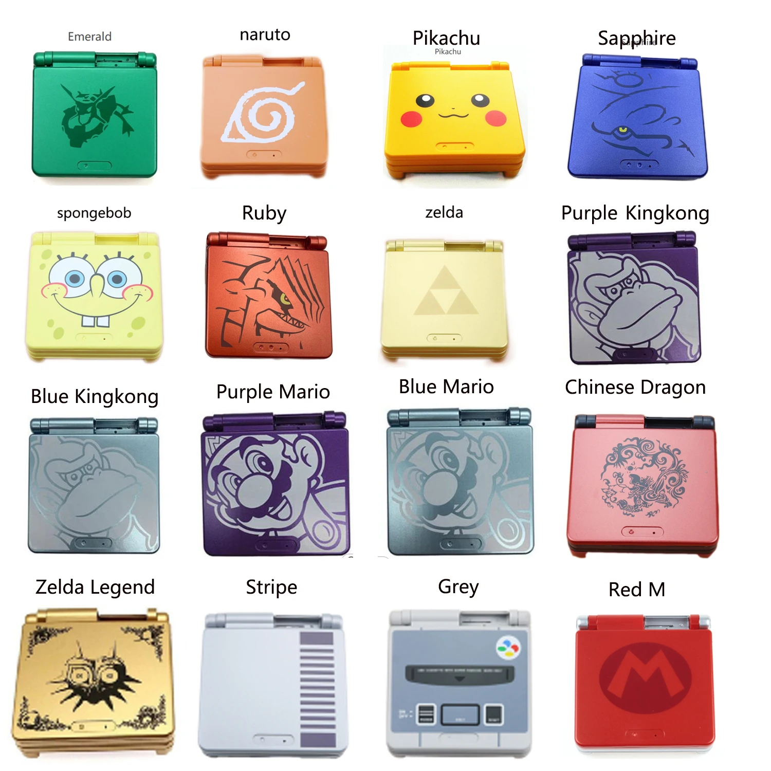 LQJP Full Housing Shell Case Cover Replacement for GBA SP for Gameboy Advance SP Replacement Shell Housing