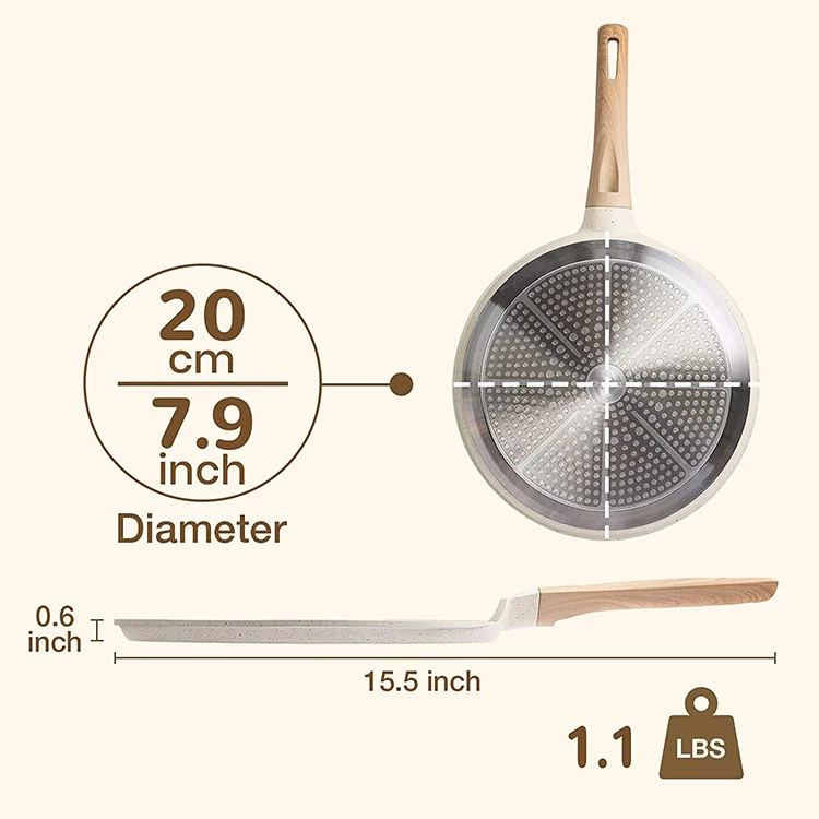 Aluminum Nonstick Pan Commercial Kitchen Fry Pan Nonstick Round