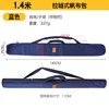 Fermeture éclair de 14 m avec poche latérale - carreau de 18 cm - bleu