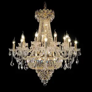 Zeal Lighting Wedding Custom Pendant Light Villa High Ceiling Luxury Maria Theresa Crystal Chandelier Fixtures