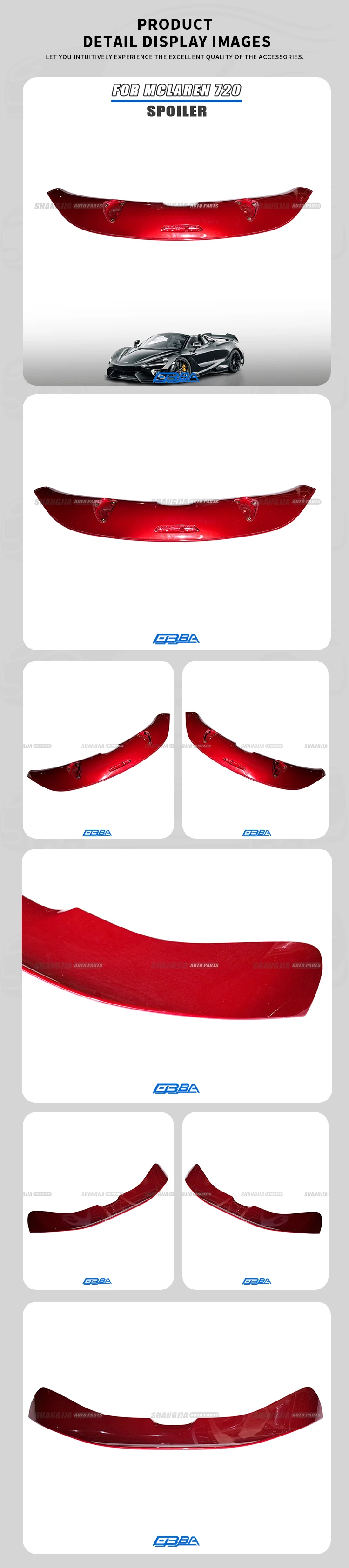 High Quality Plastic Material Rear Wing Spoiler For McLaren 720 OE 14AC088CP factory