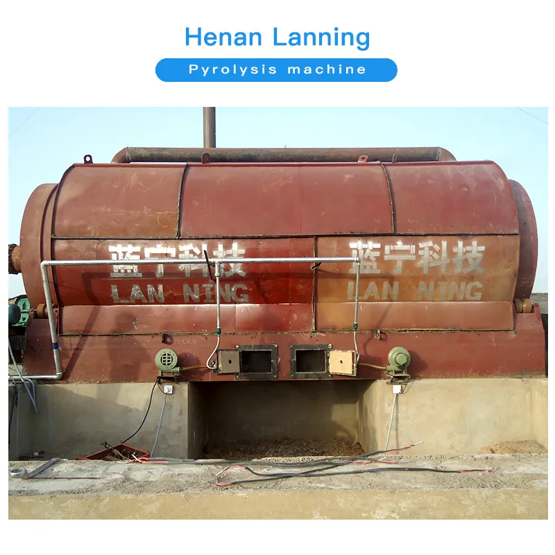 Пиролизная система для переработки отходов пластмассы Lanning производственная линия используемых автомобильных шин пиролизная установка