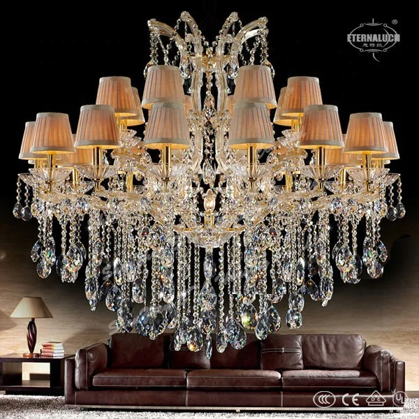 Wedding Large Size Gold Maria Theresa Crystal Chandelier Ornamental Crystal Lightings Luxury E14 Theresa Chandelier