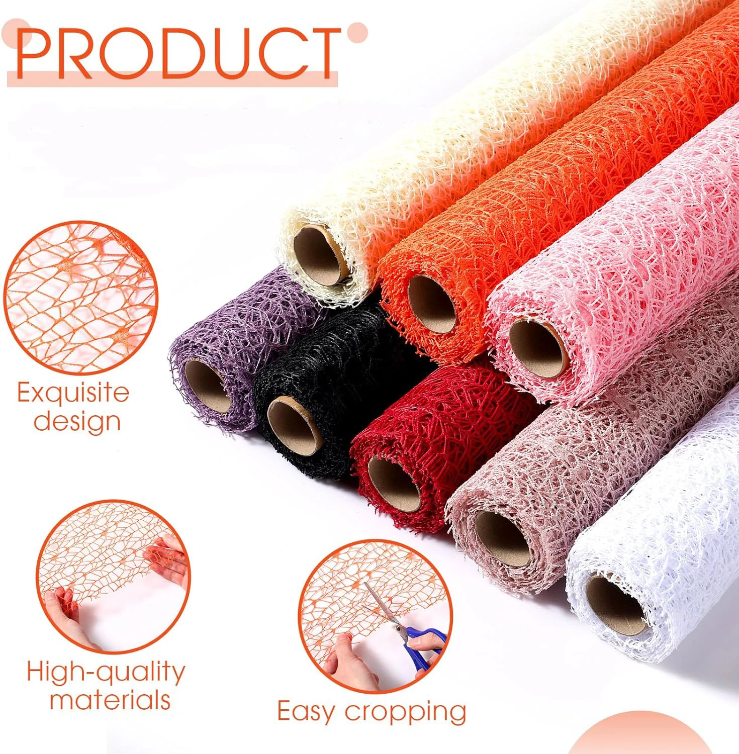 Wholesale Flower Wrapping Mesh Roll of Korean Jacquard for Flower Decoration With Rich Colors Waterproof