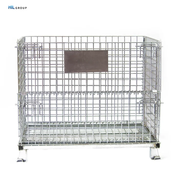 Popular Customized Capacity Warehouse Mesh  Wire Cage Metal Storage Container