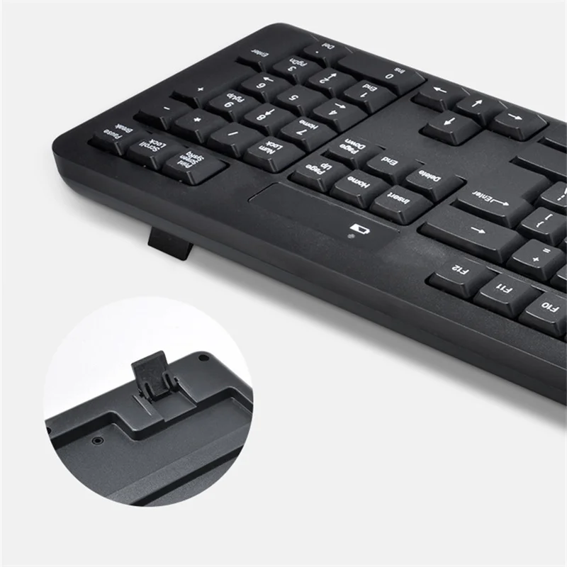 HK6800 портативный плоский бесшумный эргономичный полноразмерный 104 клавиш 2,4 ГГц USB беспроводной ПК клавиатура и мышь Combo