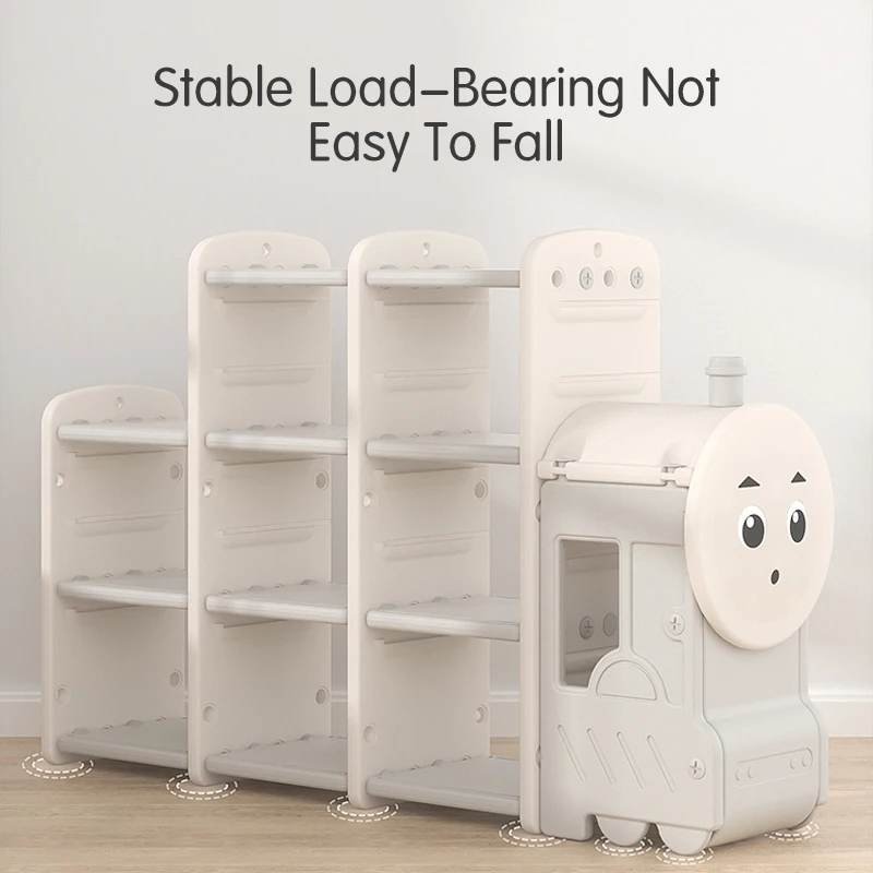 Large Capacity Bus Car Shape Book Shelf Storage and Rack for Baby Organizer Kids Plastic Children Room Furniture Toys Cabinets