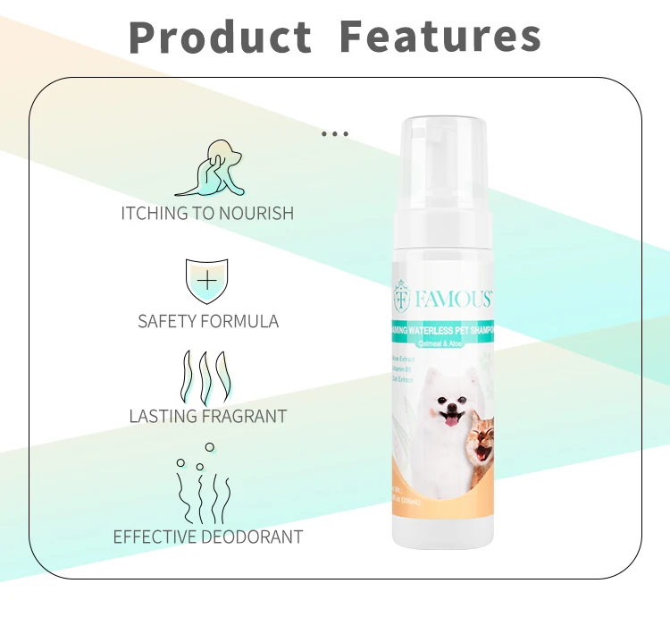 Famous Pet Shampoo Dog And Cat Small Animal Fragrant Waterless Shampoo