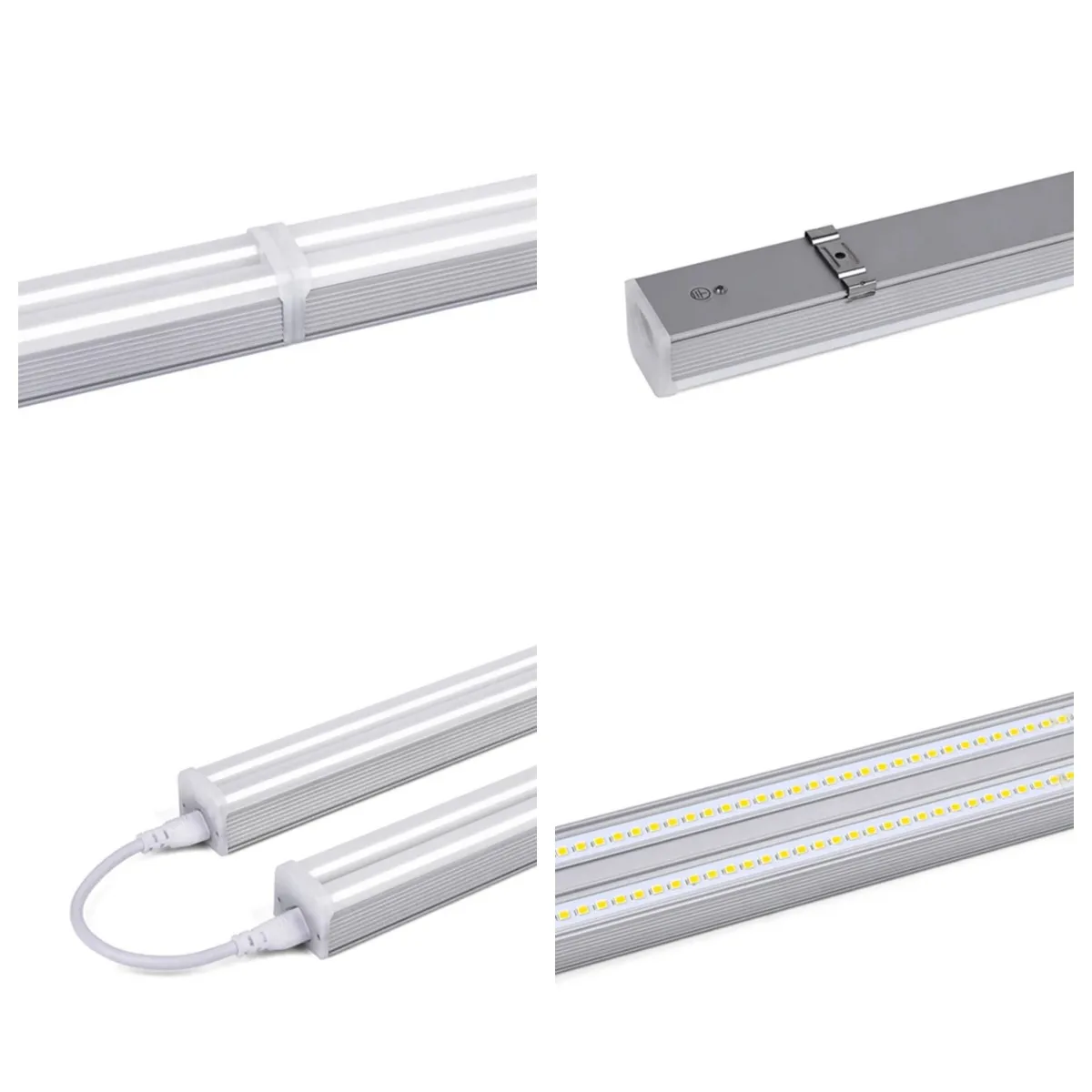 Industrial Linkable Aluminum 2Ft 4Ft 8Ft 4500k 5000k Led Linear Shop Lighting Integrated T5 LED Integrated Tube Light