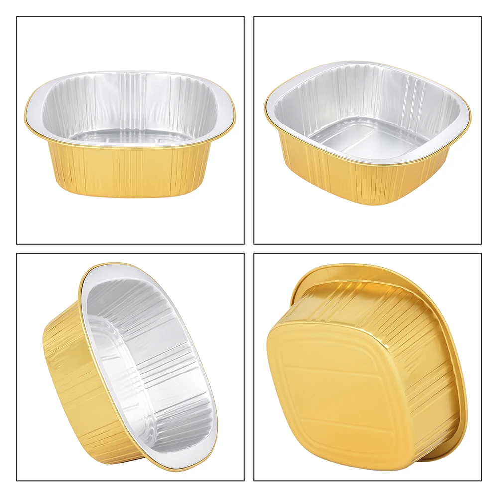 product tia x650 650ml 22oz disposable golden food packaging smooth wrinkle free aluminum foil container non creased food tray-6