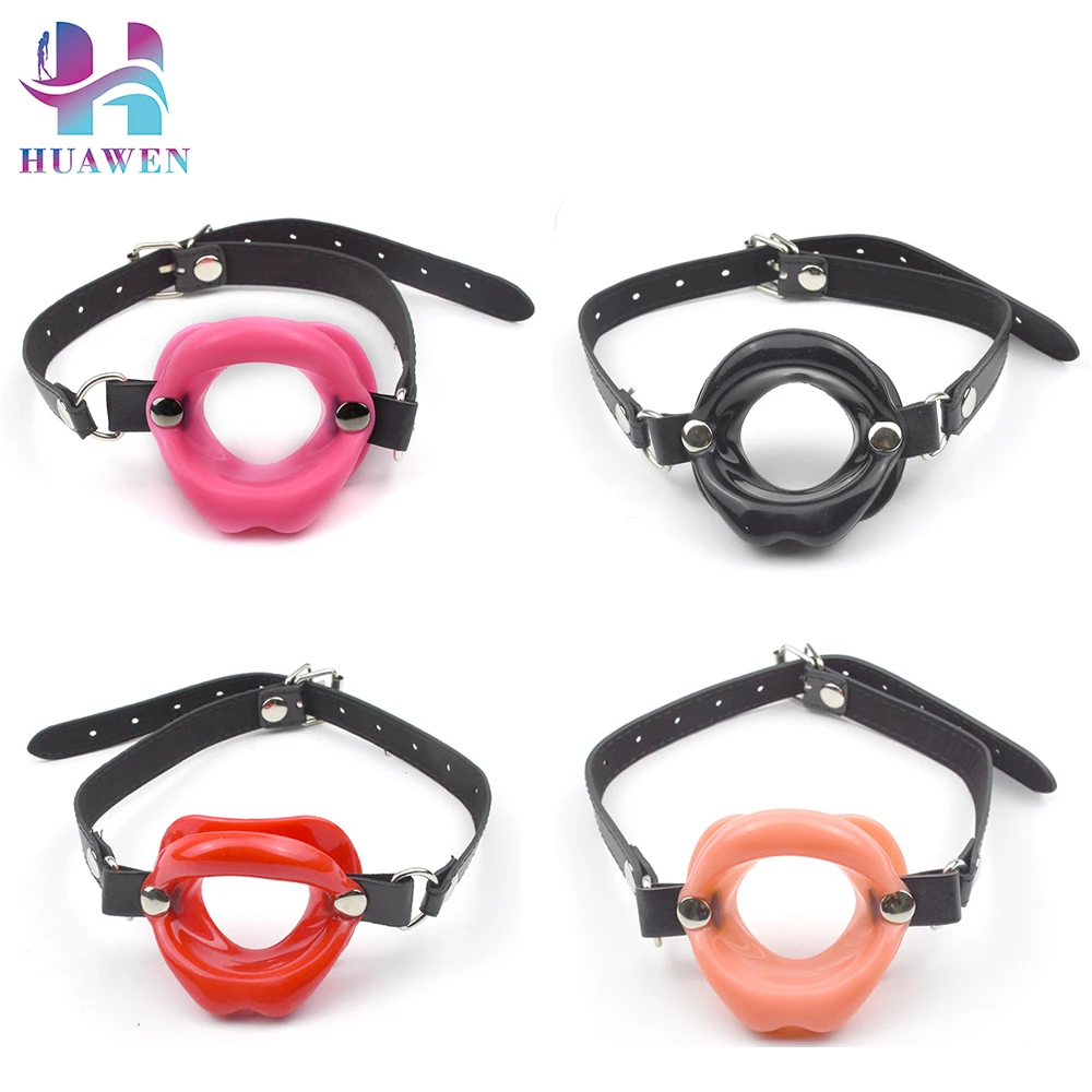 Sexy Lips Open Mouth Gags Leather Opener Fetish Erotic Sexy Toys
