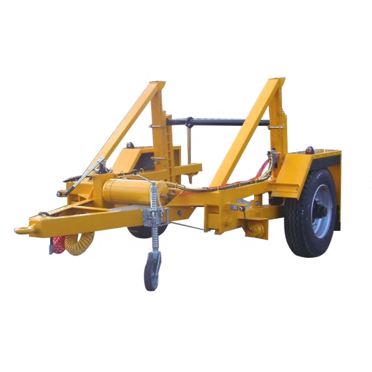 Cable Laying Equipment 8t Hydraulic Cable Drum Trailer Cable Reel Car