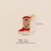oro 1 pendente stivale rosso