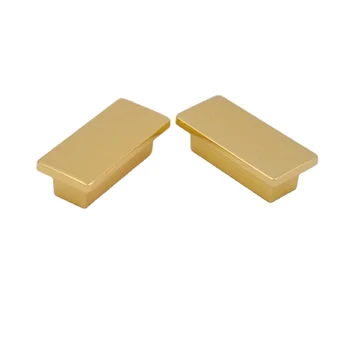 Factory Direct Gold Handle Modern Minimalist Cabinet Handle  Zinc Alloy Thickened Wardrobe Square Door Handle