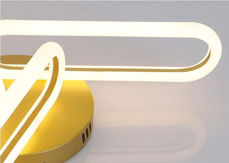 LED modern golden ceiling lamp indoor high quality creative room lighting for home