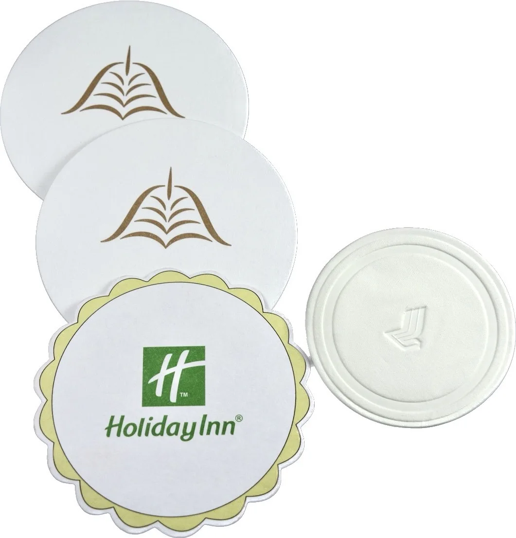 OEM ODM Tissue Paper Drink Customized logo Printing Absorbent paper coasters machine