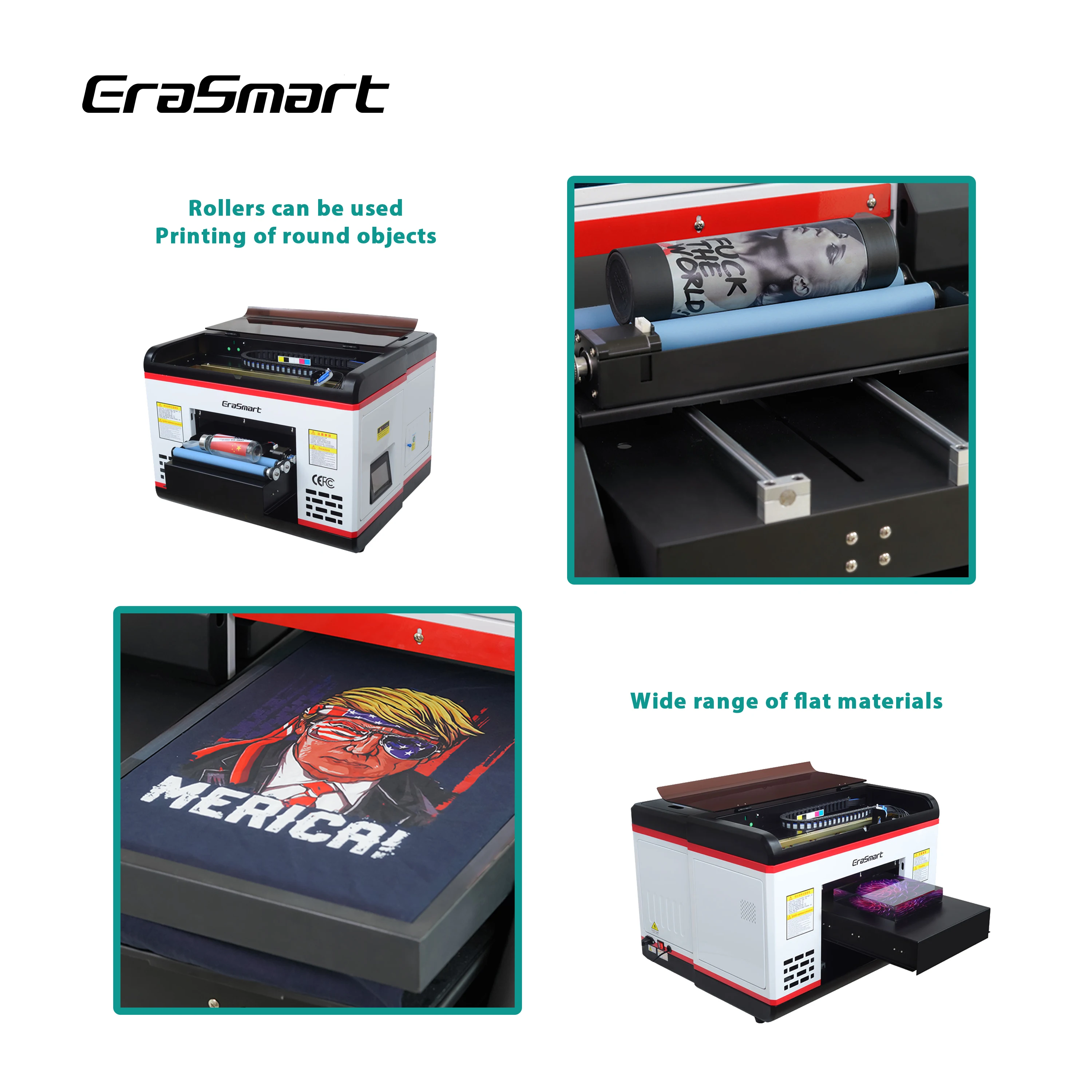 EraSmart A3 1390 Impresoras Digital Phone Case Printer UV Tennis Ball Logo  Printing Machine for Small Business, image size:3000x3000
