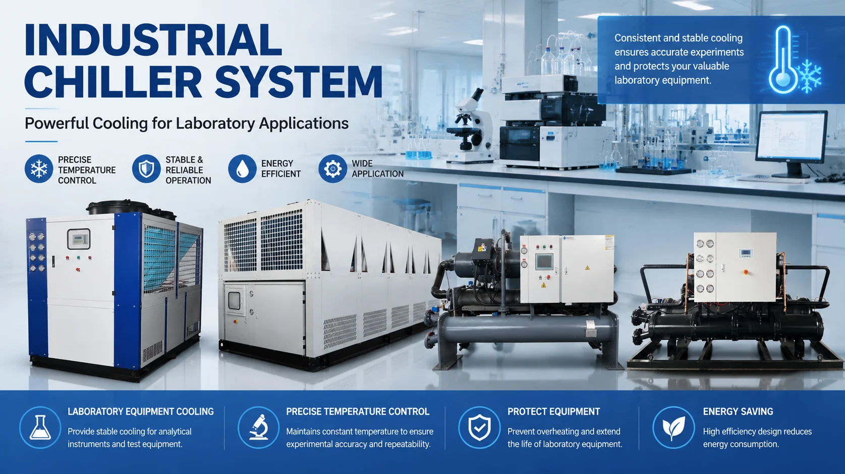 Cooled Screw Water Chiller, 200kW, 300kW, 400kW - detail 2