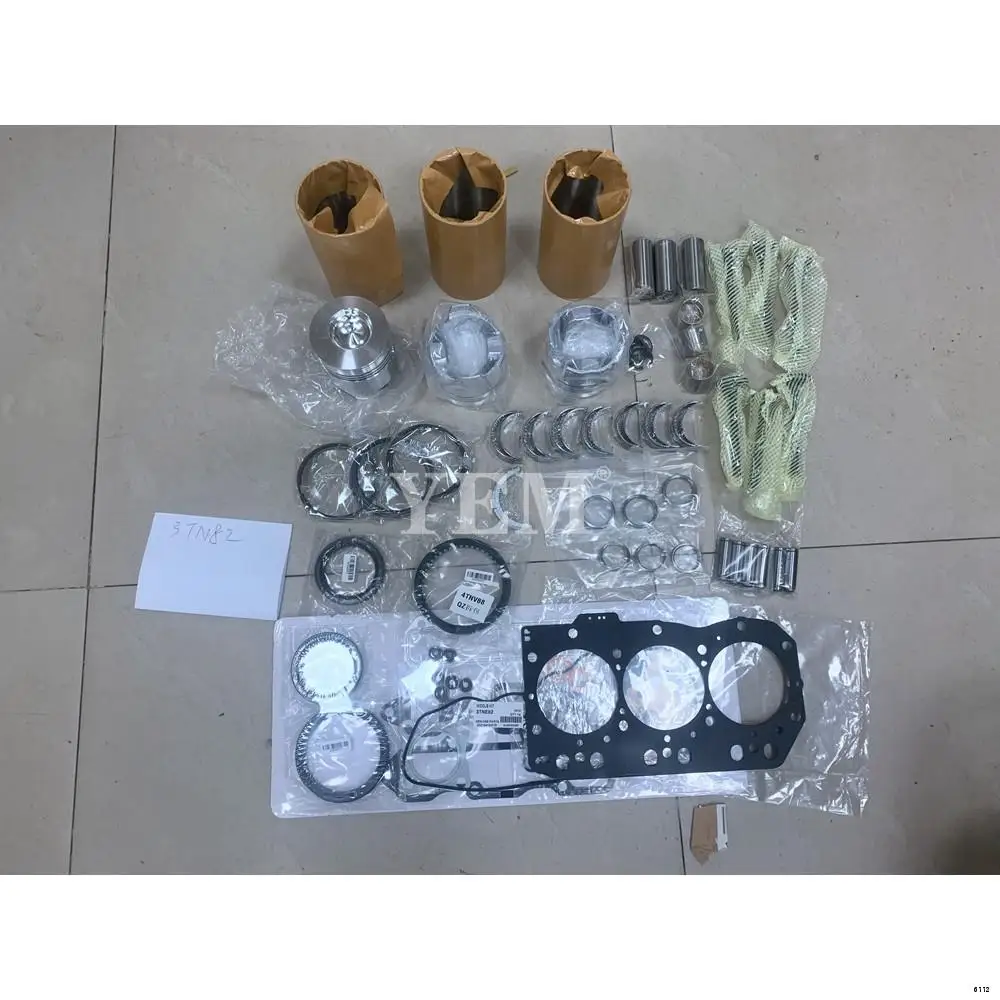 3TN82 Engine Rebuilding Kit With Piston Rings Full Gasket Set Valves Kit Bearing Set for Yanmar