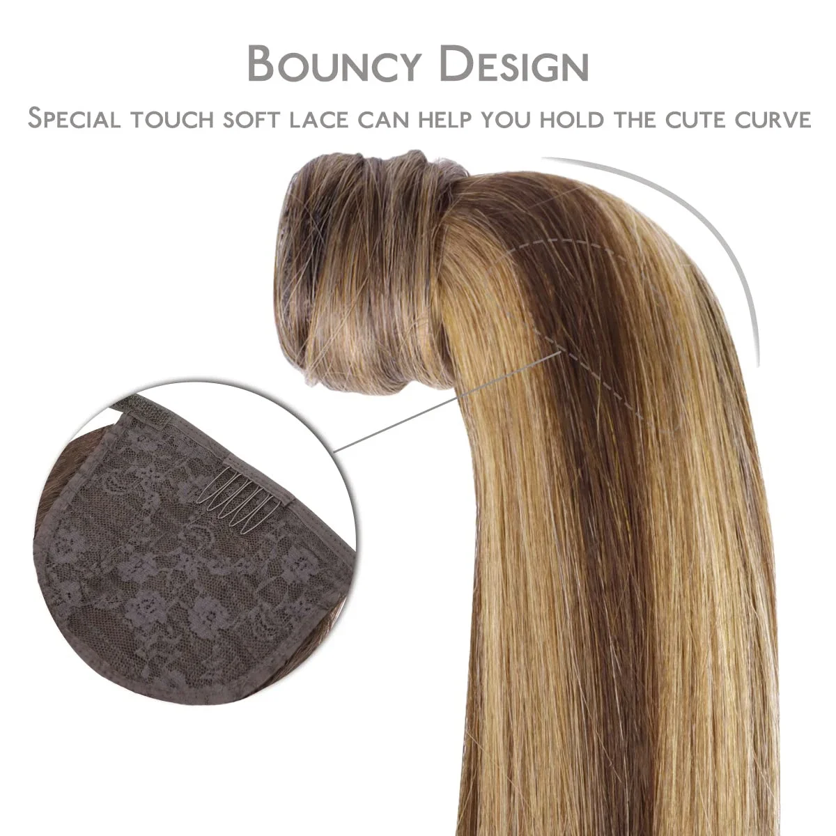 Coda di cavallo con clip dritta P4/27 Extension per capelli umani brasiliani Remy_voghion.com