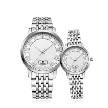 High Quality Business Watches for Men and Women 3ATM Water Resistant Stainless Steel Luxury Couples Quartz Watches Lovers