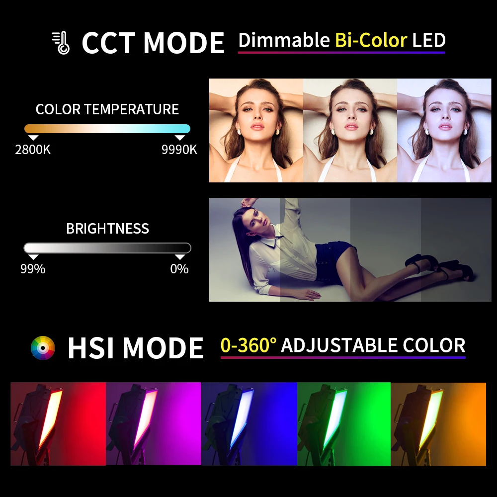 Factory selling! High CRI 500W New led rgb soft panel video production light studio photography camera lighting equipment stand