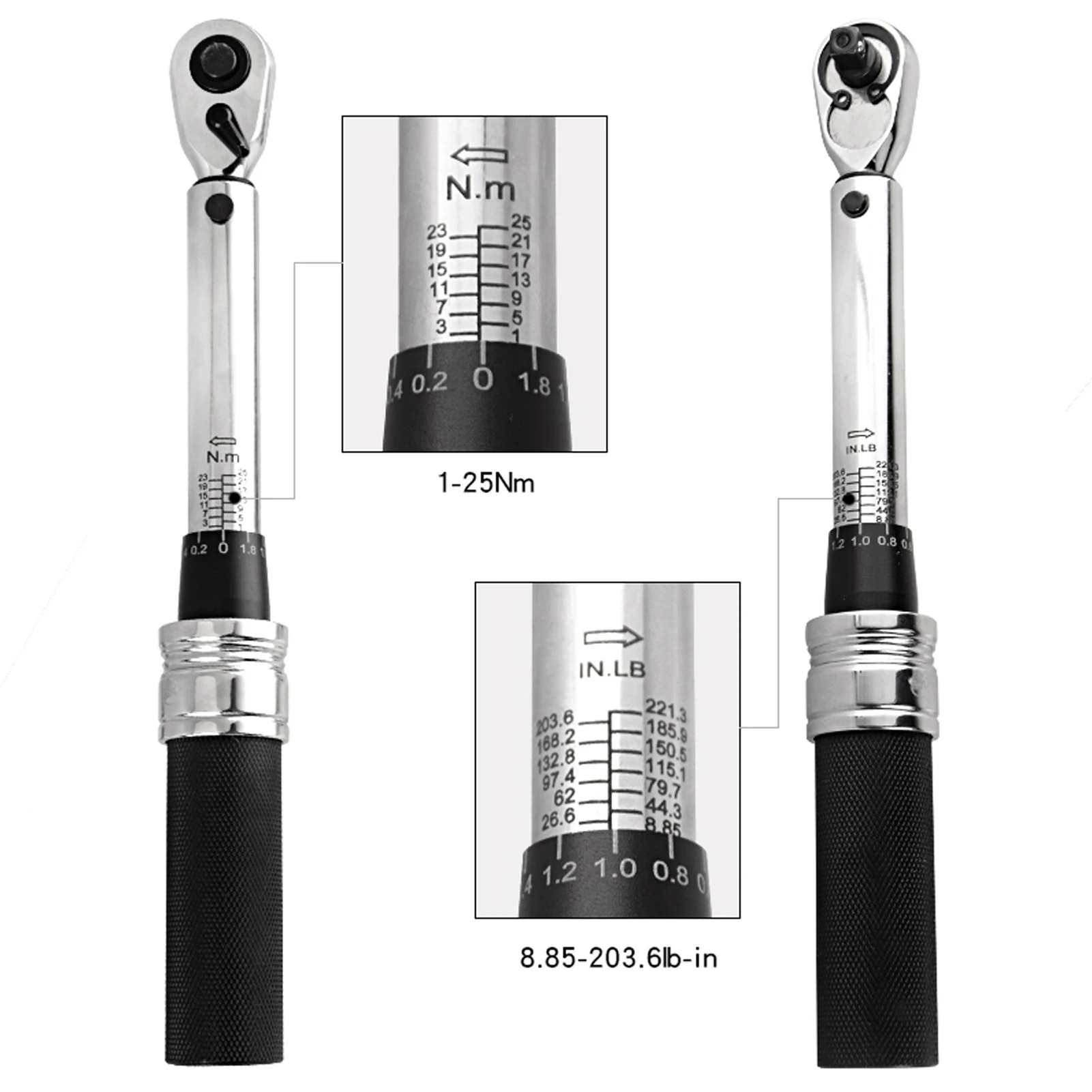 Mini Adjustable Bike Torque Wrench Set Bicycle Fixing Tools Kit Ratchet