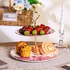 Butterfly Floral - Bone China 2 Tier Plate Set with Rack
