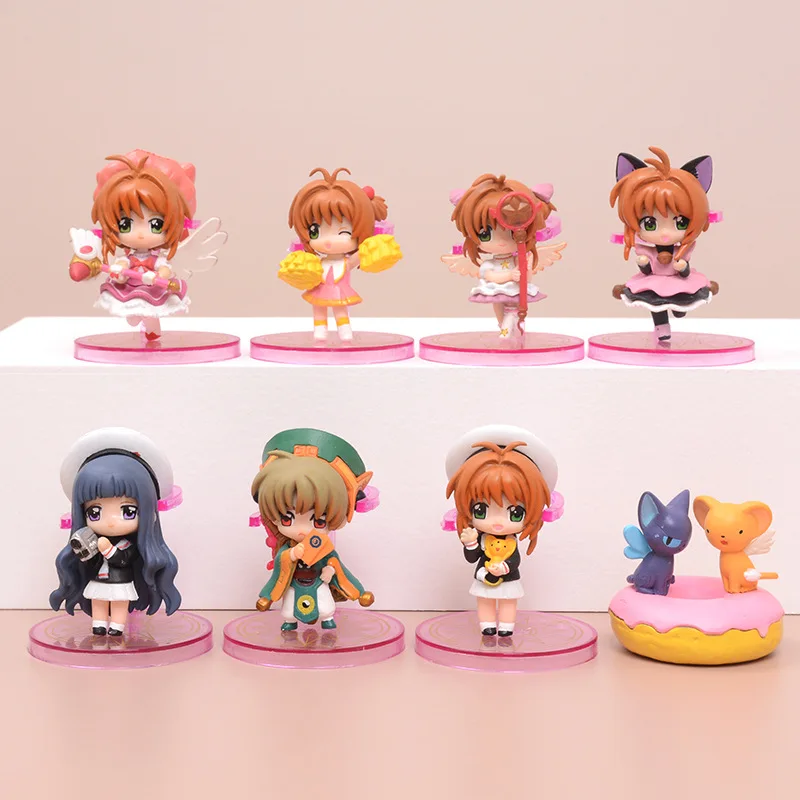 Qバージョンかわいい8個セットサクラカードキャプターアクション