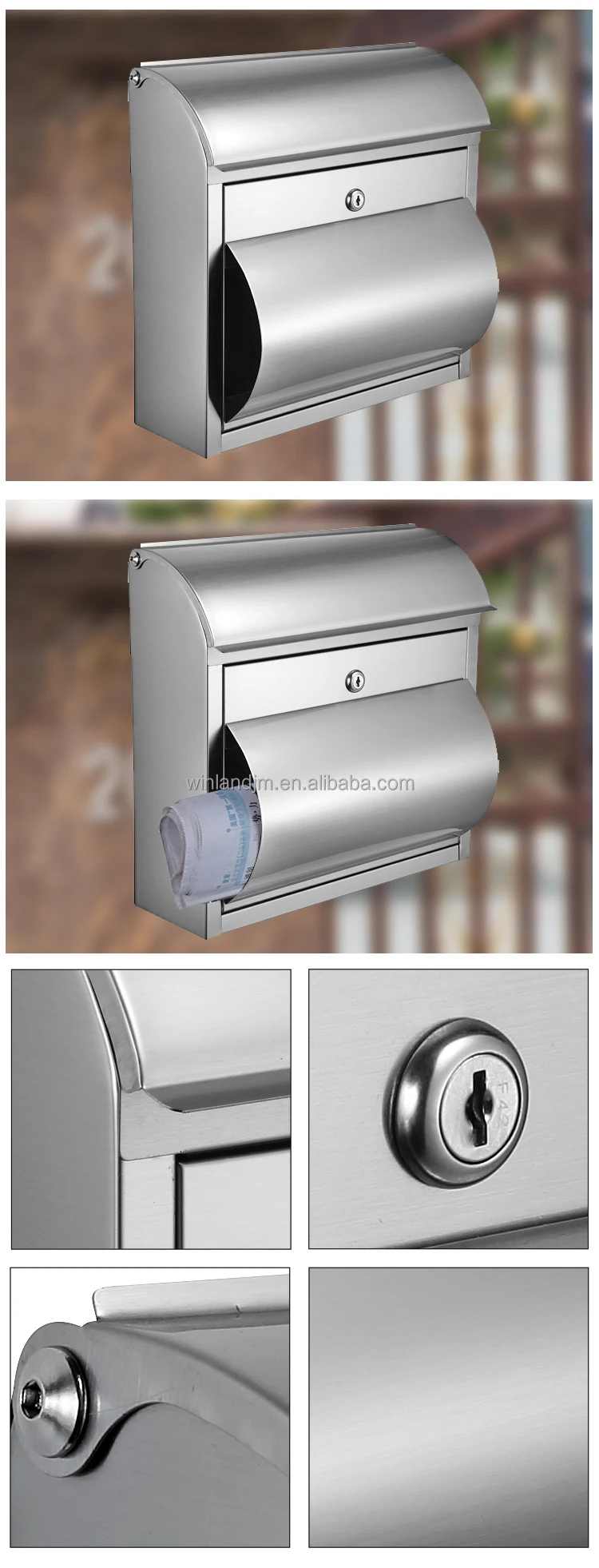 Apartment Wall Mounted Mailboxes Metal Outdoor Letter Box Mailbox With Lock Buy Decorative