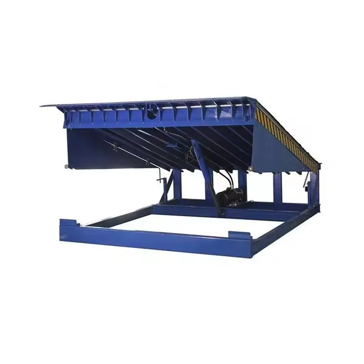 12 Ton Hydraulic Power Dock Leveler Automatic Loading Ramp For Truck Lifting Equipment In Warehouse