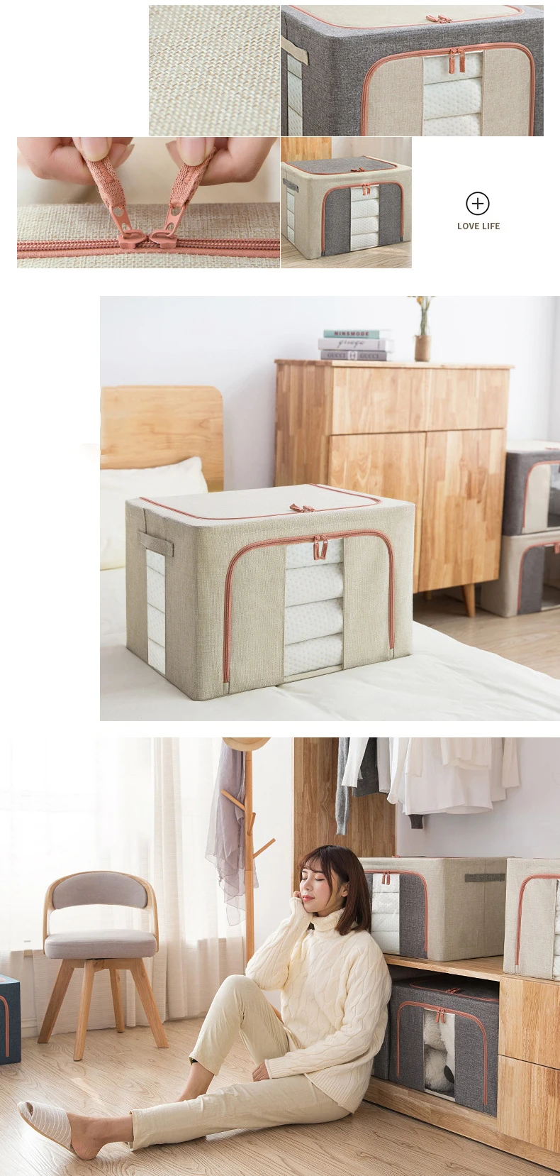 Polyester Storage Box Wholesale Collapsible Storage Box 50*40*33 66l Polyester Storage Box ...