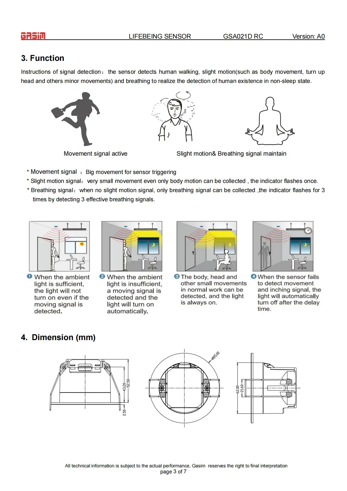 Human Presence Sensor 12/24v Dry Contact No Daylight Occupancy Sensors With Breathing Detection