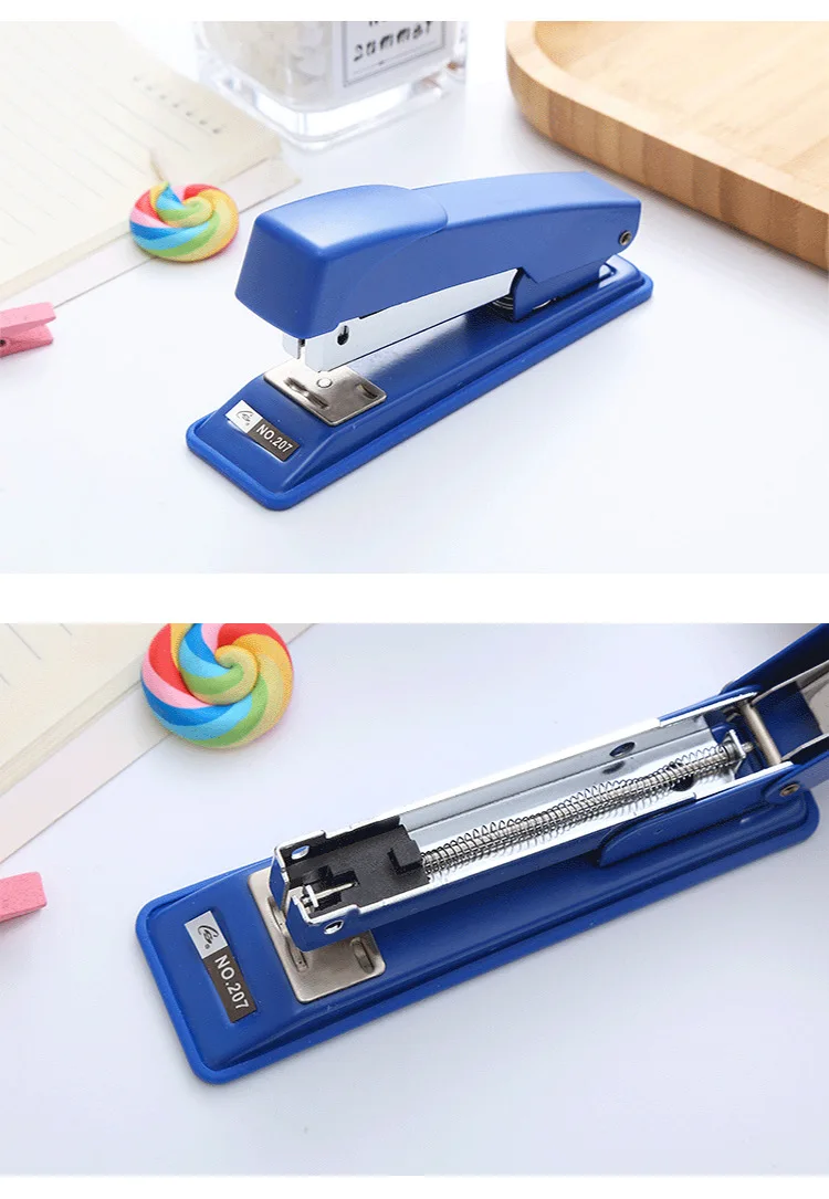 High Quality Basic Style Medium Sized Desktop Paper Stapler Office Stapler Manual Metal Customized Stapler