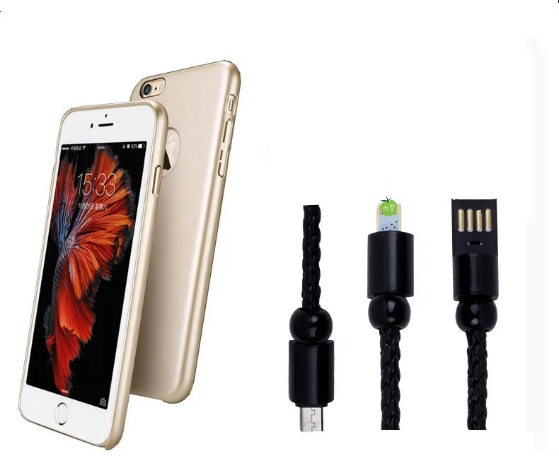 2020 кожаный браслет Быстрая зарядка ручной работы Плетение медный провод usb для телефона