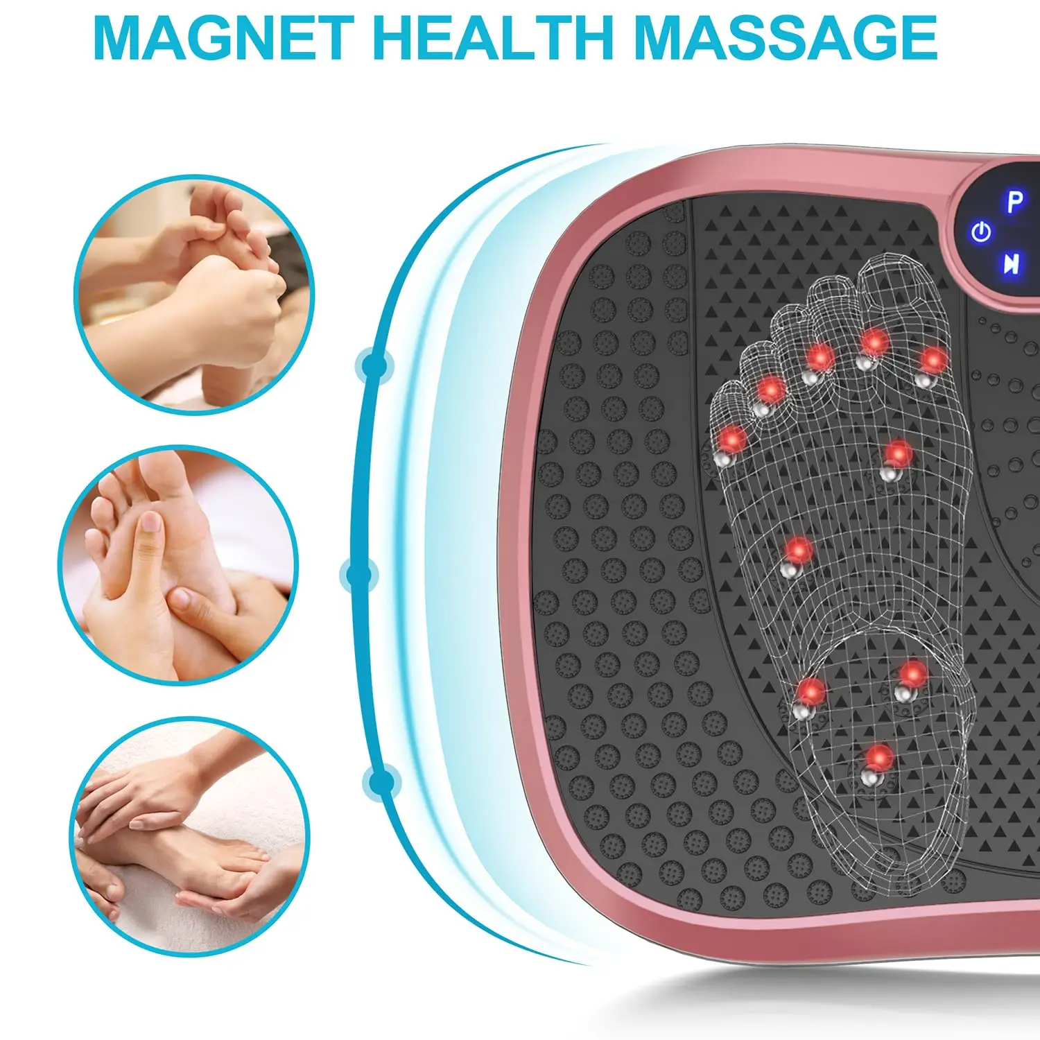 Electric Electromagnetic Sport Fitness Vibration Plate Exercise Machine with Remote Control for Home/Gym Use