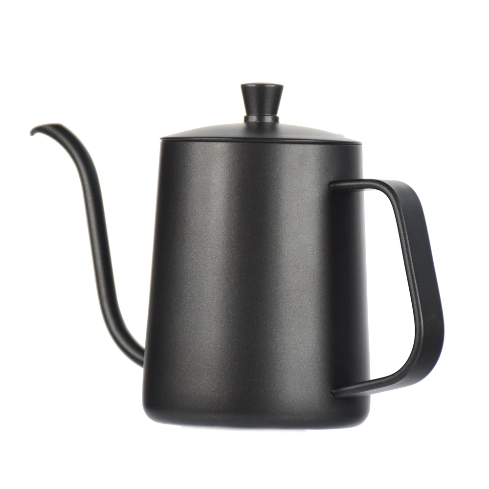 550ml Stainless Steel Goose Neck Kettle Drip Coffee Pot With Scale Matte  Black